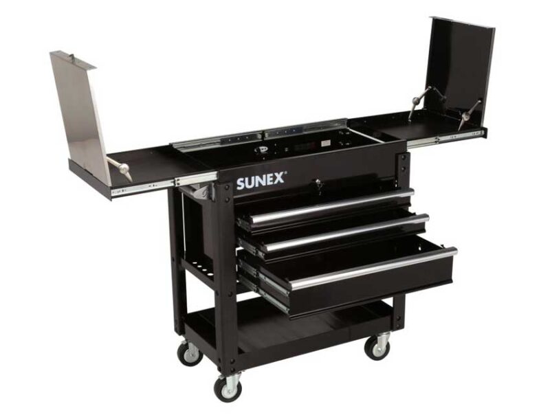 Sunex 8035 Black Compact Slide Utility Cart