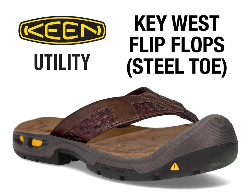 KEEN Utility Key West steel toe flip flops