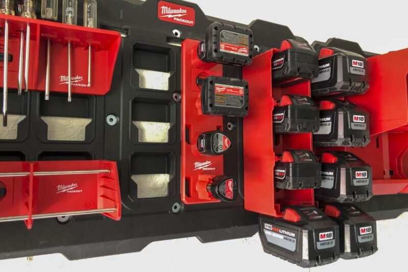 Milwaukee Packout Shop Storage and Customization | Battery Holders