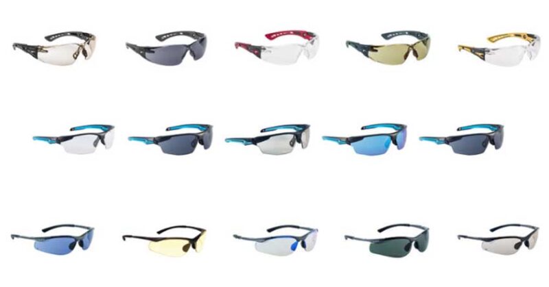 Bolle safety glasses available tints lenses