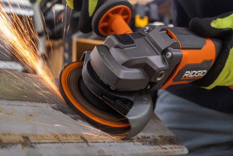 RIDGID 18V Brushless Cordless 4-1/2 in. Angle Grinder with 18V 6.0