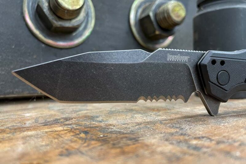 Partially Serrated Tanto Blade