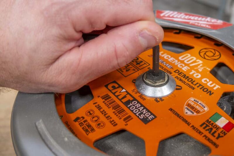 How to Change a Circular Saw Blade: Loosen the Bolt