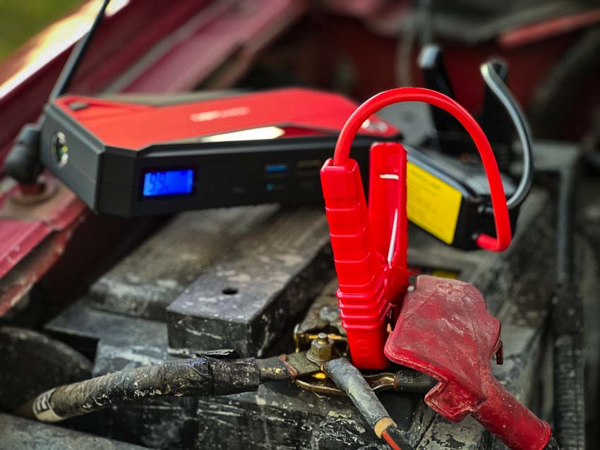DBPower portable jump starter smart clamps