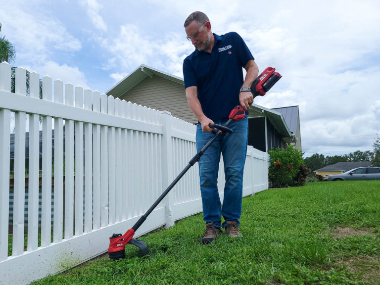 Line Trimmer String Load Skil Smart Load String Trimmer Reduces Line Loading Frustration