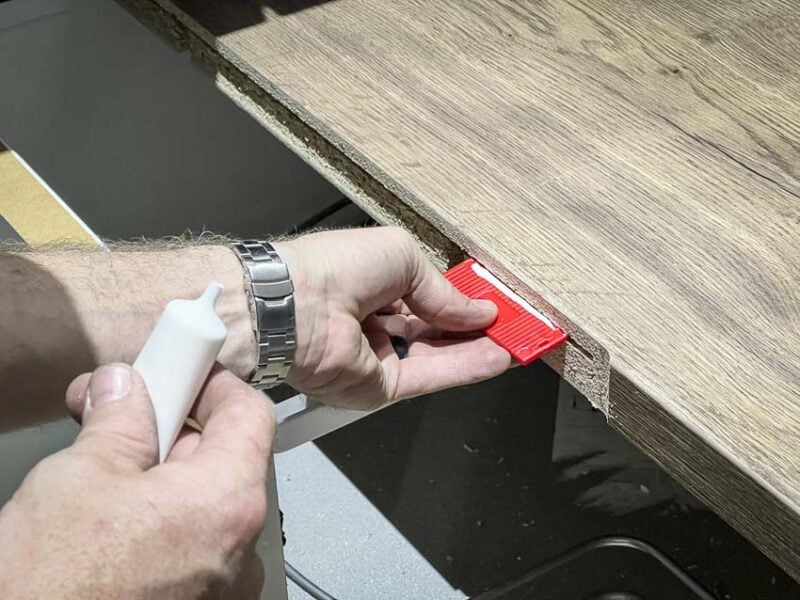 biscuit joining kitchen countertop