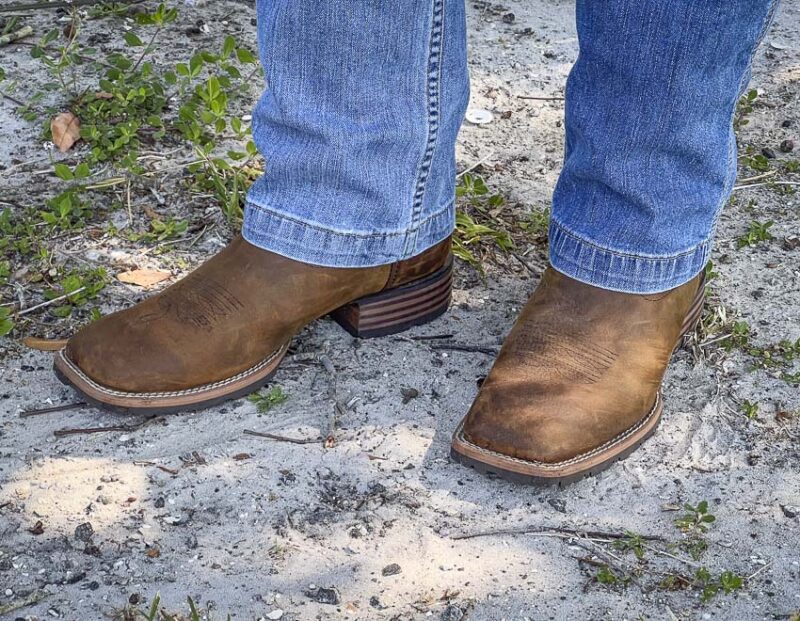 Ariat Hybrid Venttek Western Boot - Stivale Cowboy Uomo Con Pelle E Rete Traspirante, Marrone