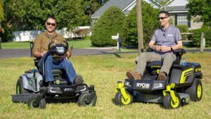 EGO E-Steer Vs Ryobi iDrive Zero-Turn Lawn Mower Review