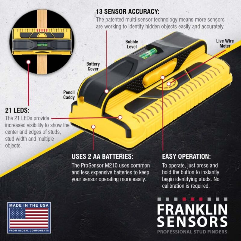 Atendit Sensor Franklin Sensors Prosensor M10 Buscador De Vigas Con 3 Atendit Sensor Franklin Sensors Prosensor M10 Buscador De Vigas Con 3