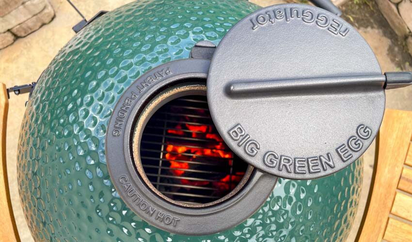 Looking Down Through the Big Green Egg