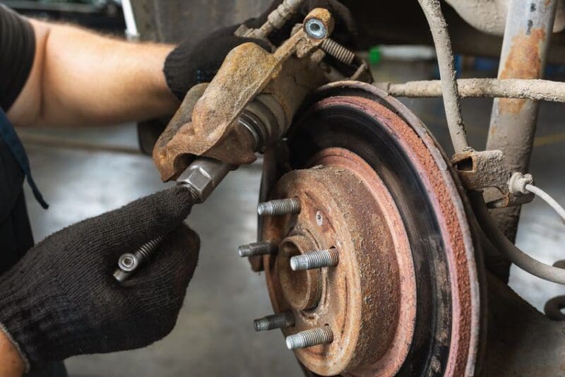 rusted brakes vehicle