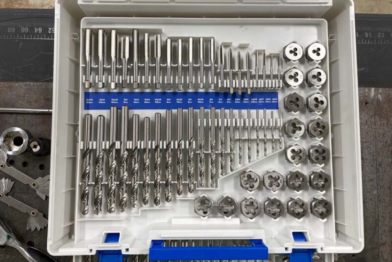Corresponding Drill Bits Toolant 127-Piece Ratcheting Tap and Die Set
