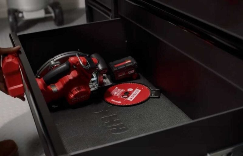 Husky 56-inch rolling tool chest cabinet combo