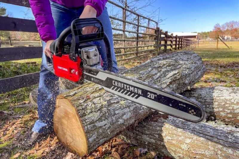 cutting firewood yourself

using a chainsaw