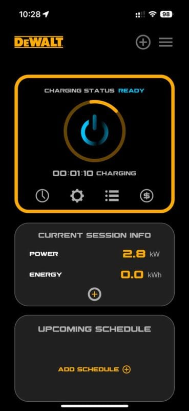 EV charging status