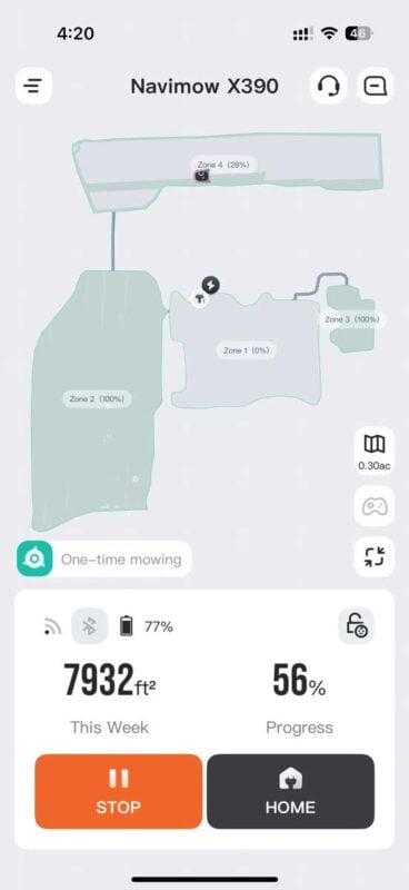 4 zones mapped