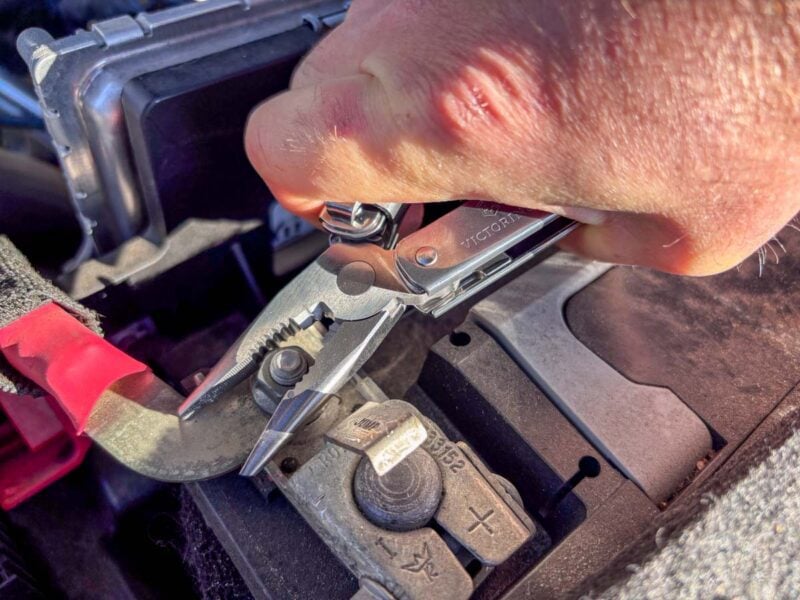 Loosening a Battery Terminal Nut