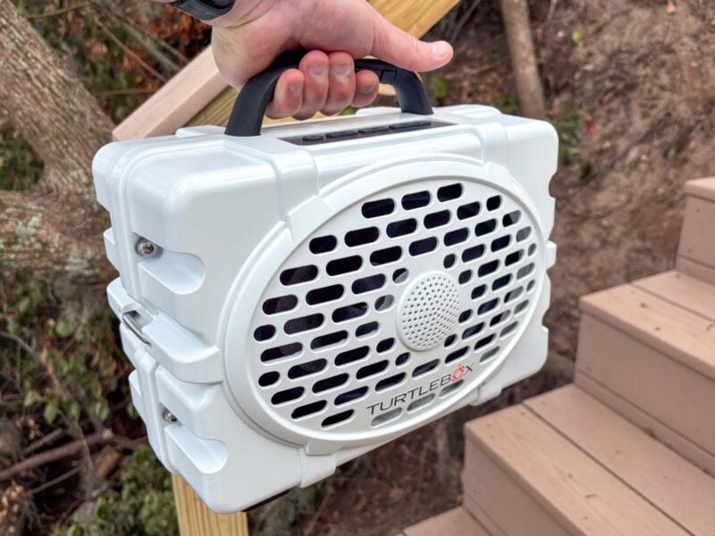 Carrying the Turtlebox Original Bluetooth Speaker