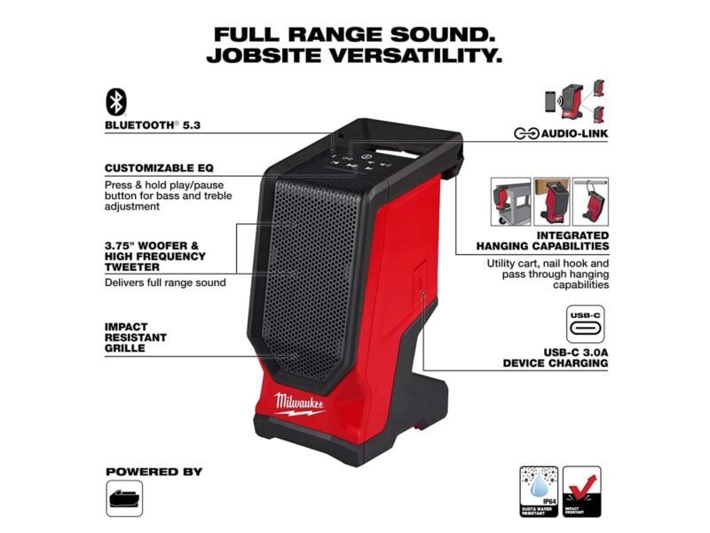 Milwaukee M18 Jobsite Speaker 2954-20