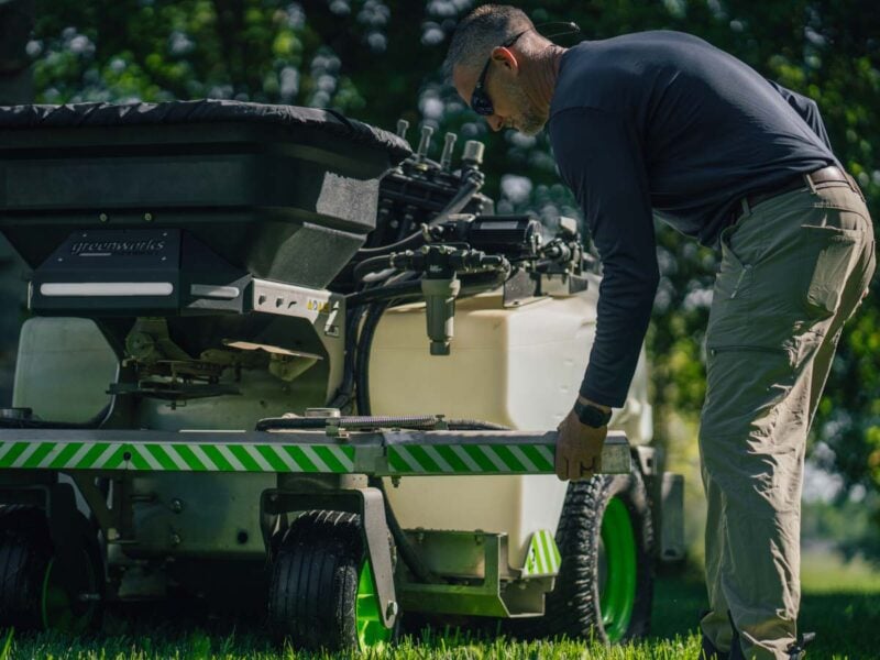 Greenworks Optimus Stand-on Sprayer Spreader