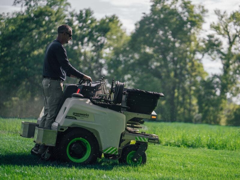 Greenworks Optimus Stand-on Sprayer Spreader
