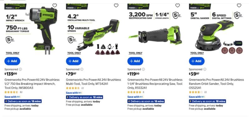 Greenworks Pro x Walmart
