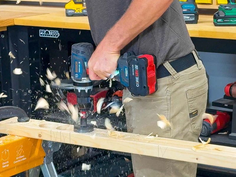 Bosch Hammer Drill Self-Feed Bit Test