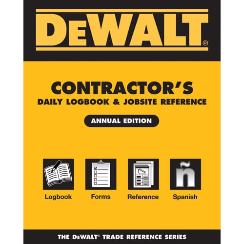 DeWalt Releases Updated Contractor's Daily Logbook and Jobsite Reference