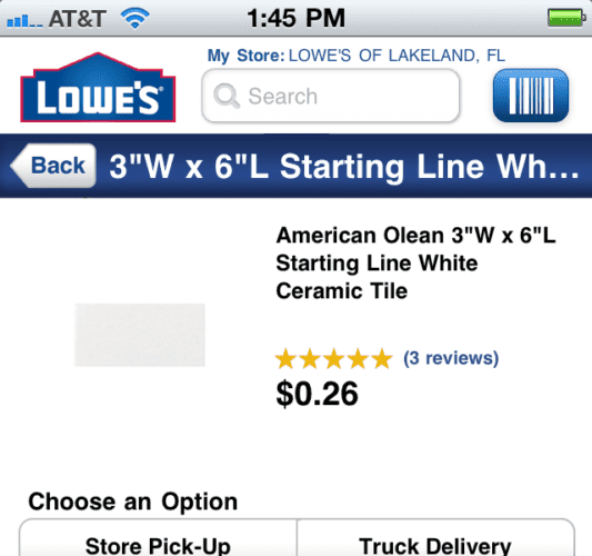 Lowes app for iOS and Adroid