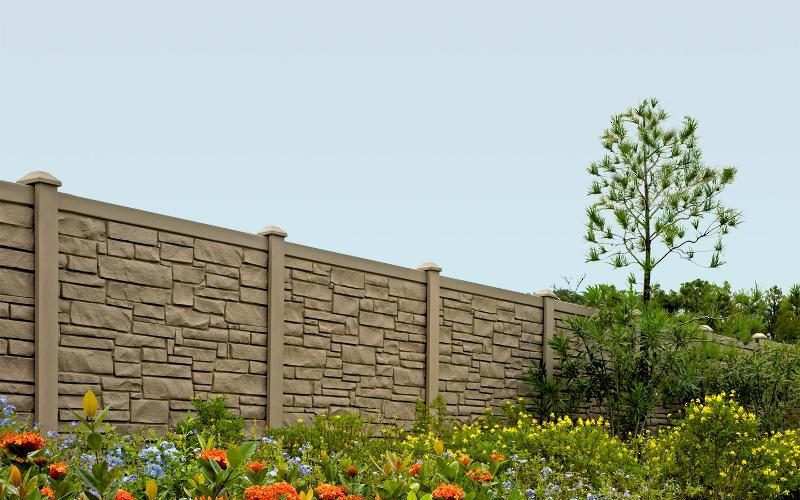 SimTek Fence Hurricane-ready Molded Stone Panels