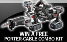 Win a Porter Cable 18V Cordless Combo Kit