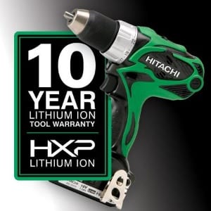 Hitachi offers a new 10-Year Lithium Ion Tool Warranty