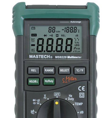 Mastech MS8229 Auto-Range 5-in-1 Digital Multimeter